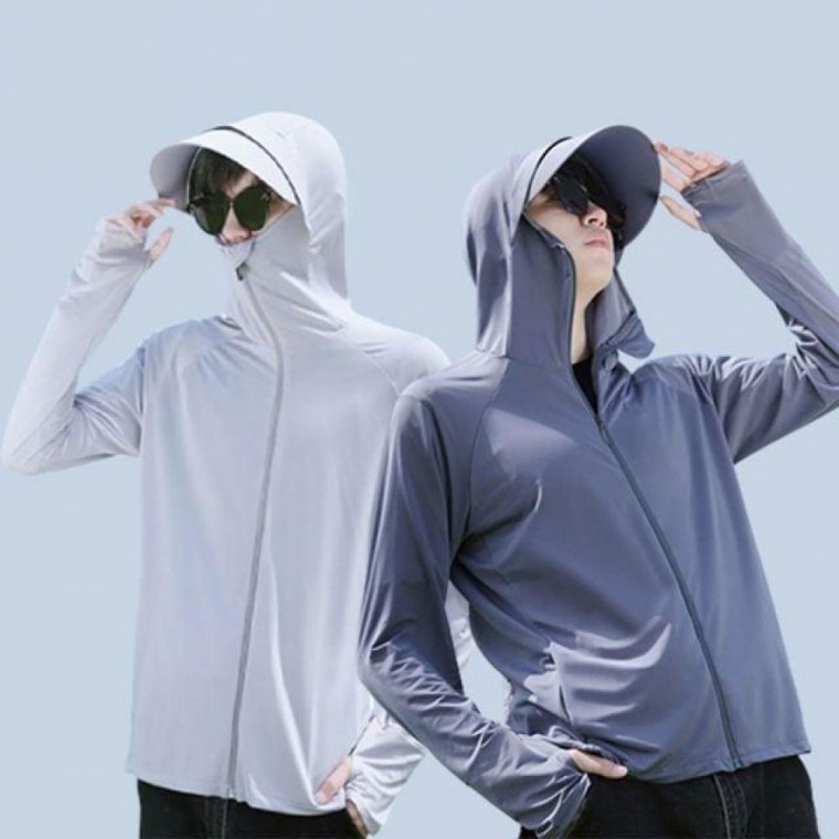 เสื้อกันลมผ้าไหมสำหรับผู้ชาย ระบายอากาศดี น้ำหนักเบา สำหรับฤดูใบไม้ร่วงและฤดูร้อน