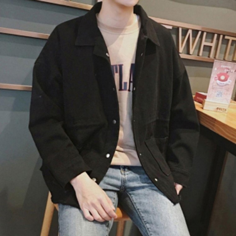 เสื้อคลุมน้ำหนักเบา สไตล์แฟชั่นเรียบง่ายสำหรับผู้ชายในฤดูใบไม้ผลิ