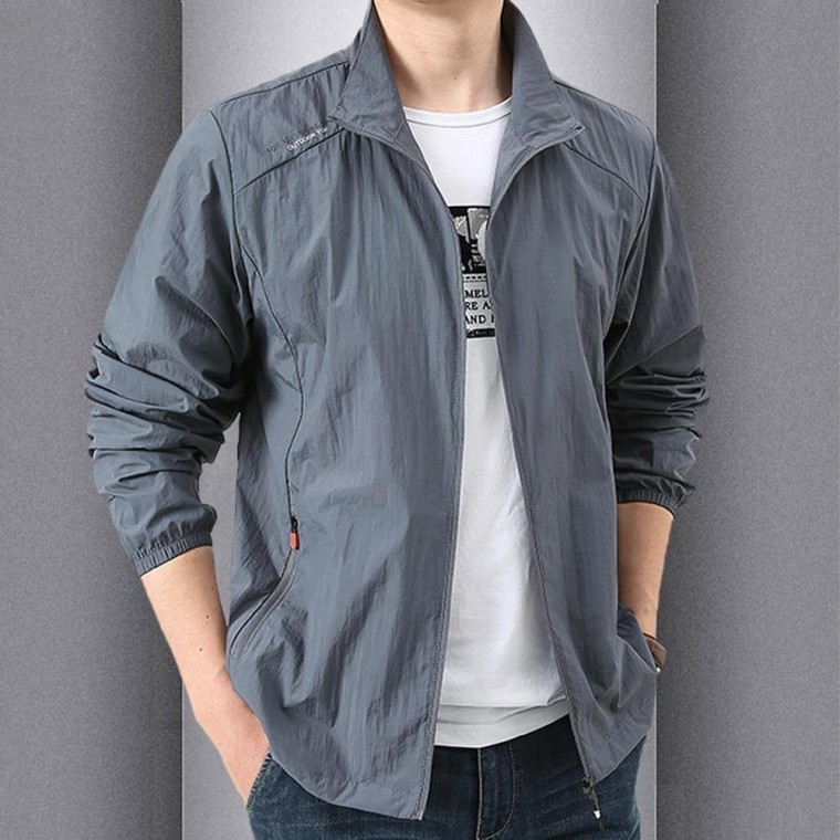 เสื้อกันลมน้ำหนักเบาสำหรับผู้ชาย สำหรับเทรนนิ่ง กีฬา ปีนเขา ตีกอล์ฟ