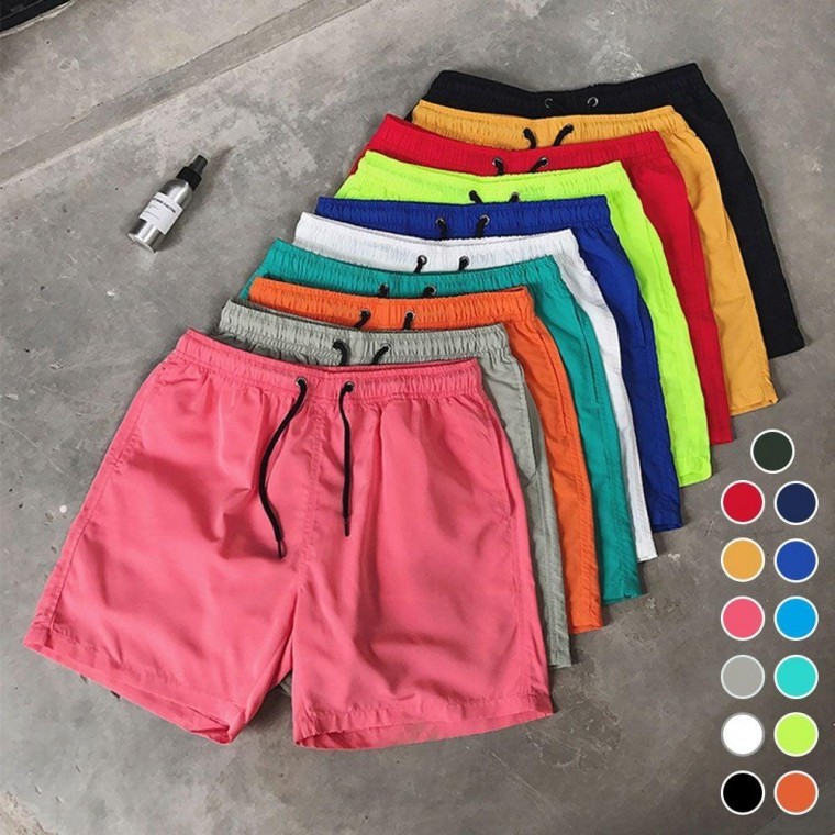 กางเกงขาสั้นผู้ชาย, กางเกงขาสั้น, สำหรับชายและหญิง, 3 ส่วน, ใส่ประจำวัน, ชุดชายหาด, 13 สี