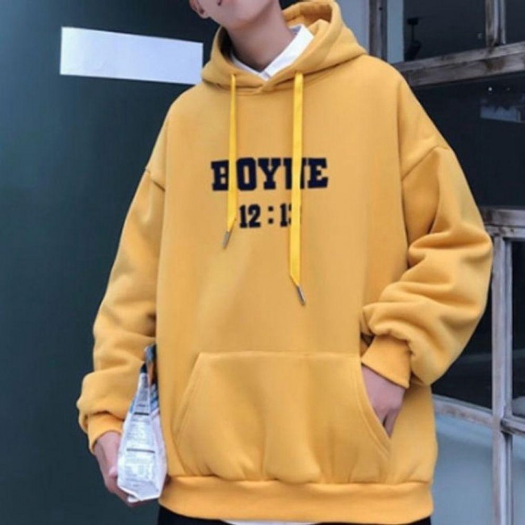 เสื้อฮู้ดบุขนไซส์ใหญ่สำหรับผู้ชาย 3 สี