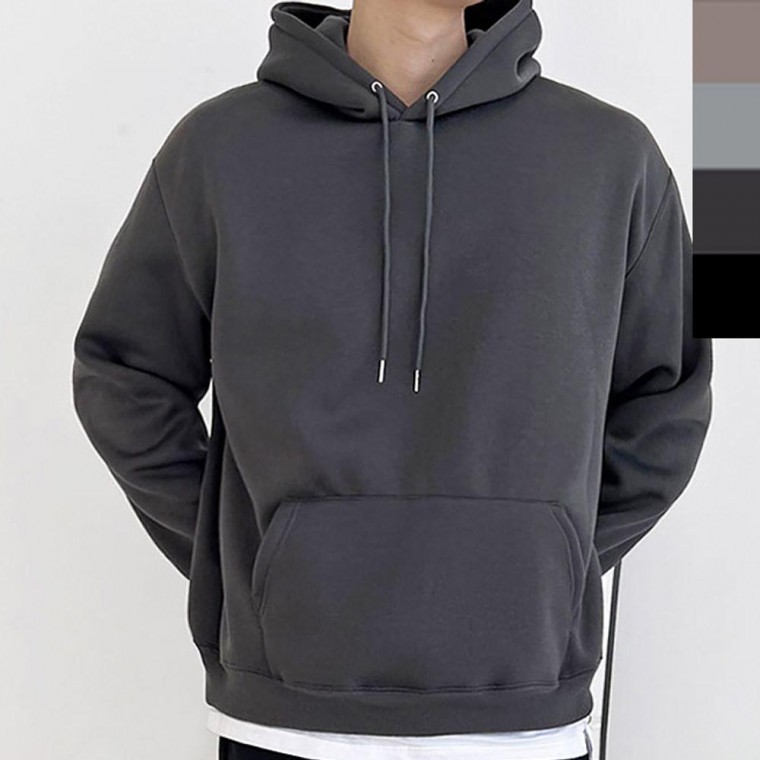 เสื้อฮู้ดบุขนแกะทรงโอเวอร์ไซส์ลำลองสำหรับคู่รัก 1 ชิ้น