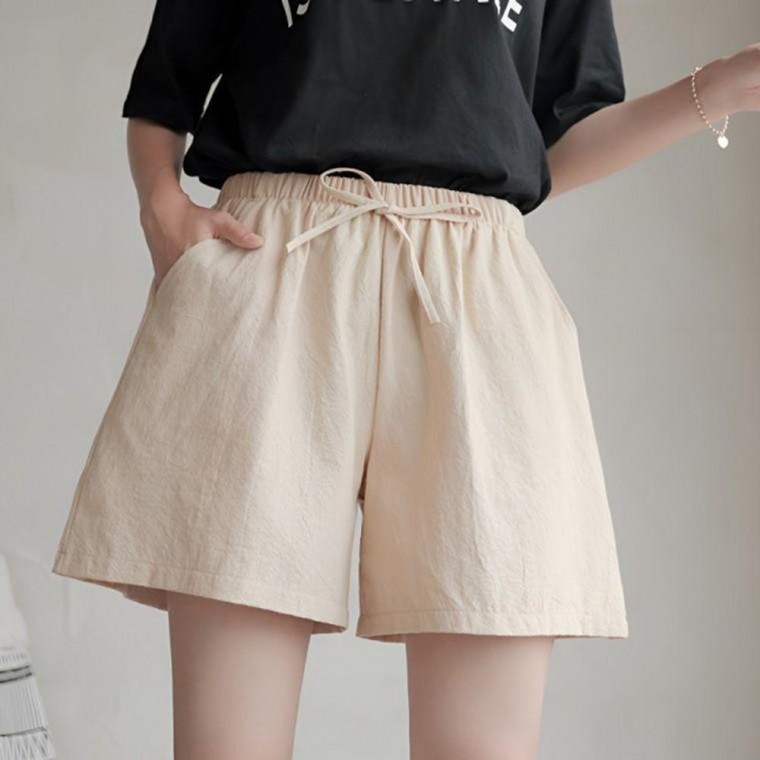 กางเกงขาสั้นขอบเอวยางยืดใส่สบายสำหรับทุกวัน