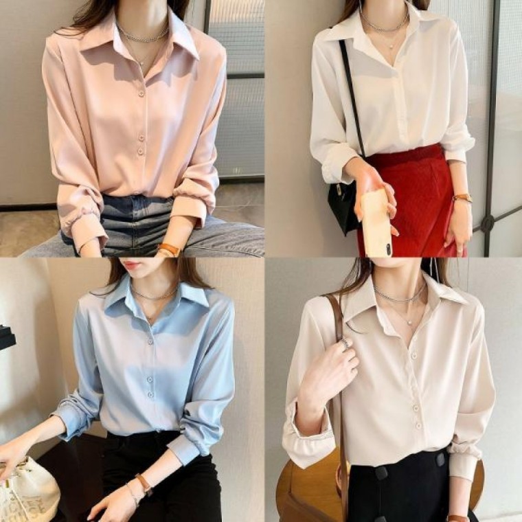 เสื้อเบลาส์ชีฟองเบสิก