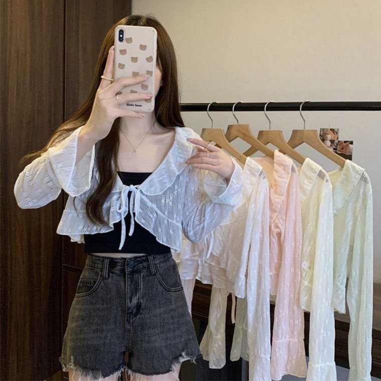 คาร์ดิแกนสั้นลายดอกไม้แต่งลูกไม้สำหรับฤดูใบไม้ผลิ, คาร์ดิแกนยาวไหมพรมคอกลมทรงหลวมสำหรับฤดูใบไม้ร่วง