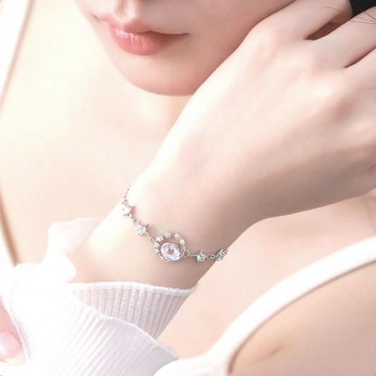 กำไลข้อมือมินิรูปหัวใจ ดาว คารอน