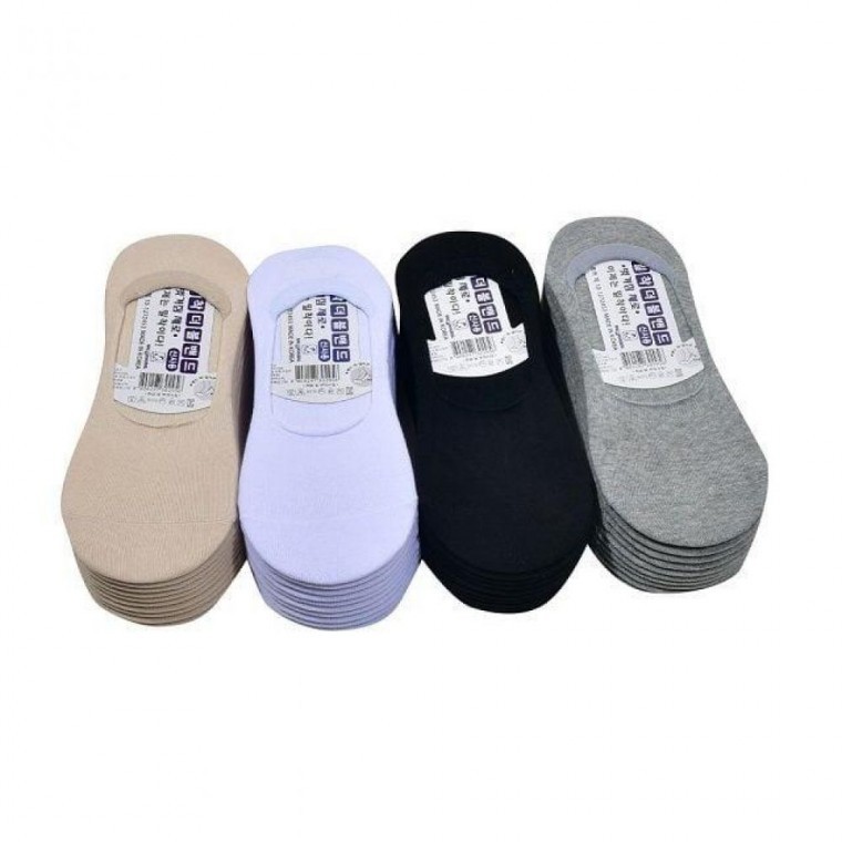 ถุงเท้าข้อสั้นสำหรับผู้ชายแบบ Double Band สีประจำวัน 10 คู่