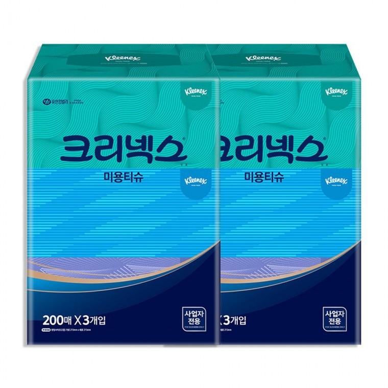 กระดาษทิชชูสำหรับเช็ดหน้า Kleenex Combi (200 แผ่น) 3 ห่อ x 2 แพ็ค (รวม 6 ห่อ)