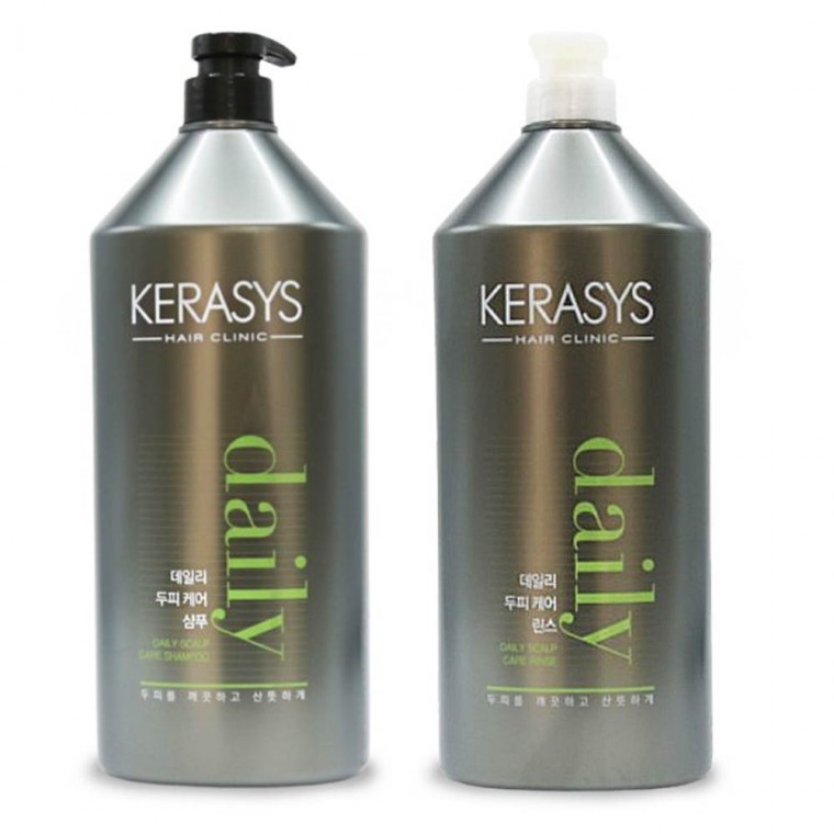 แชมพูและครีมนวดผม Kerasys Daily สำหรับหนังศีรษะแพ้ง่ายและรังแค 1.5L