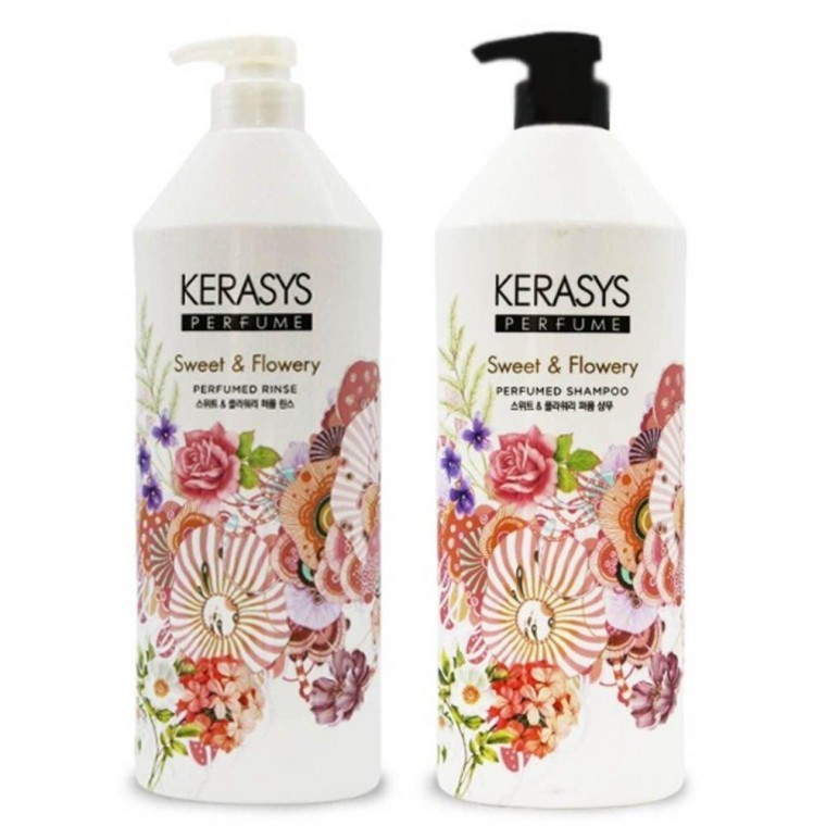 แชมพูและครีมนวดผม Kerasys Sweet & Flowery Perfume 1L เลือก 1