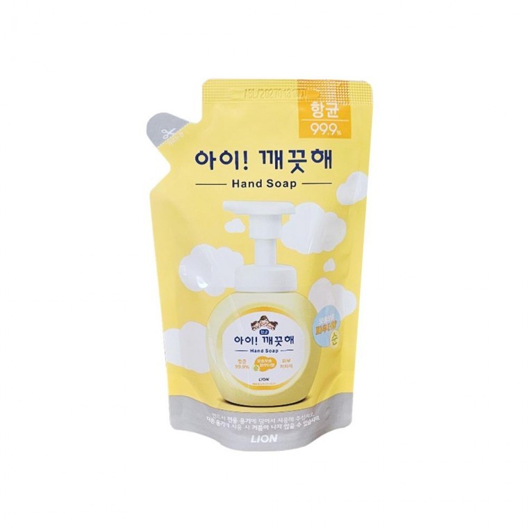 สบู่เหลว Ai 깨끗해 แบบโฟม กลิ่นแป้งเด็กหอมสะอาด ชนิดถุงเติม 200ml
