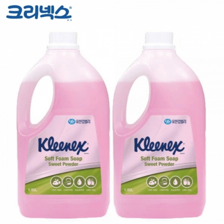 สบู่ล้างมือ Kleenex Foam Soap กลิ่น Sweet Powder 1.95L x 2 ขวด