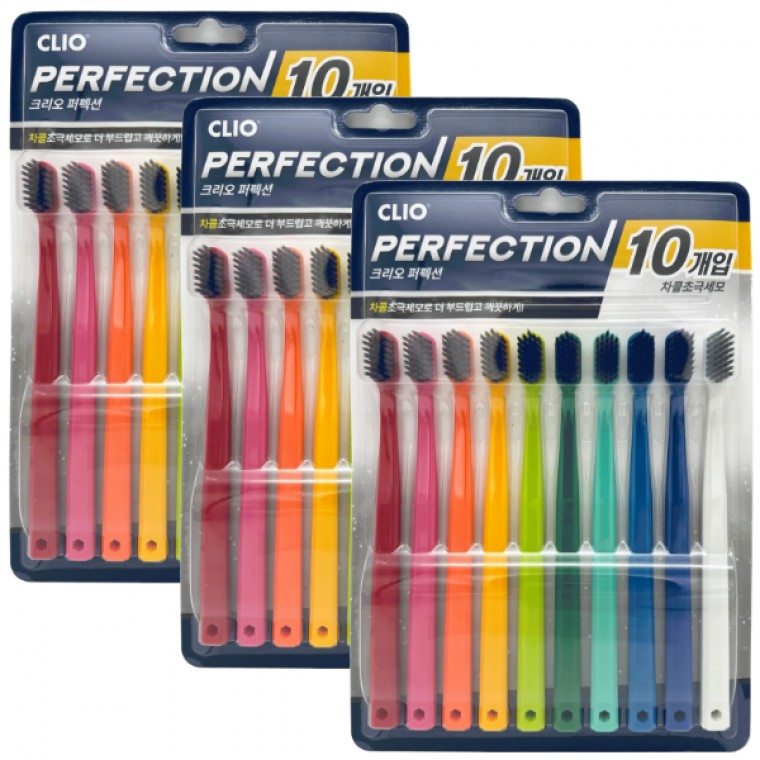 แปรงสีฟัน Crio Clio Perfection Charcoal ขนบางพิเศษ 30 ชิ้น