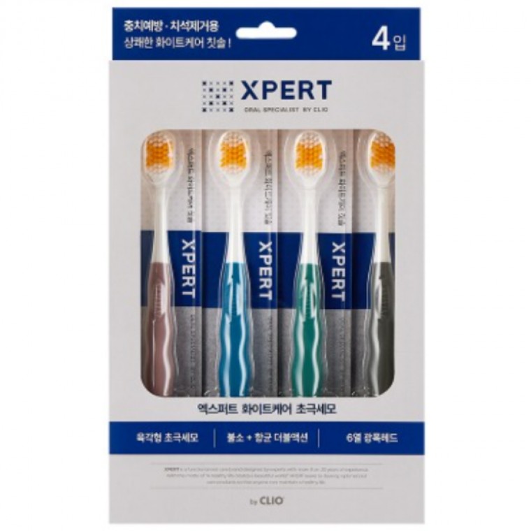 แปรงสีฟัน Crio Clio Expert White Care 4 ชิ้น ดูแลหินปูน ขนฟลูออไรด์