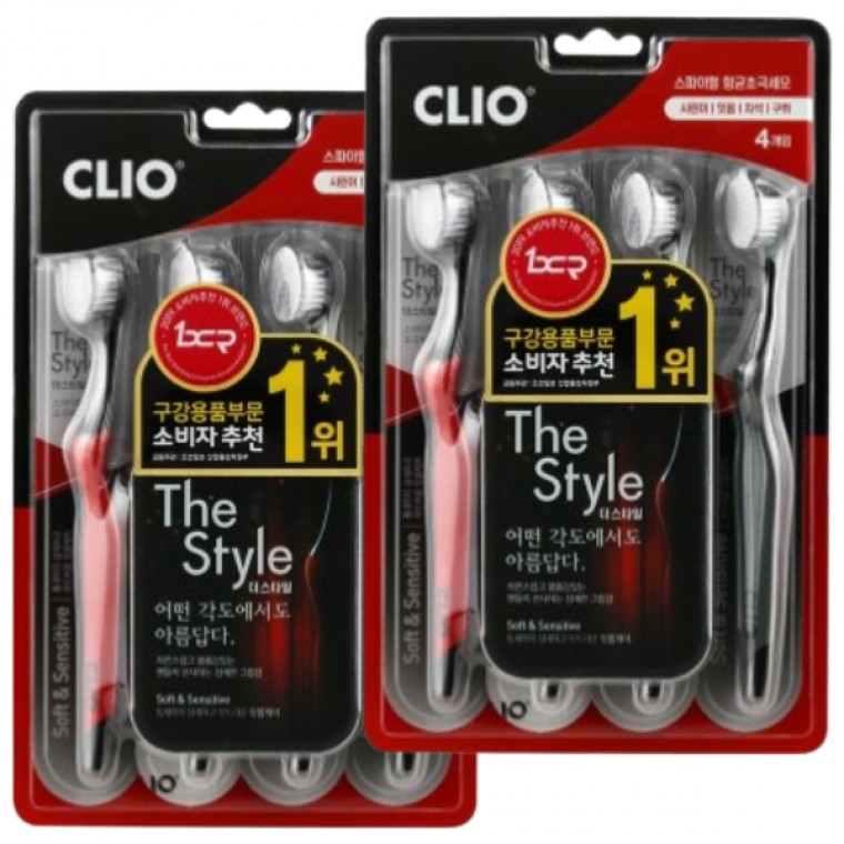 แปรงสีฟัน Crio Clio The Style ขนบางพิเศษ ต้านเชื้อแบคทีเรีย 8 ชิ้น แบบเกลียว