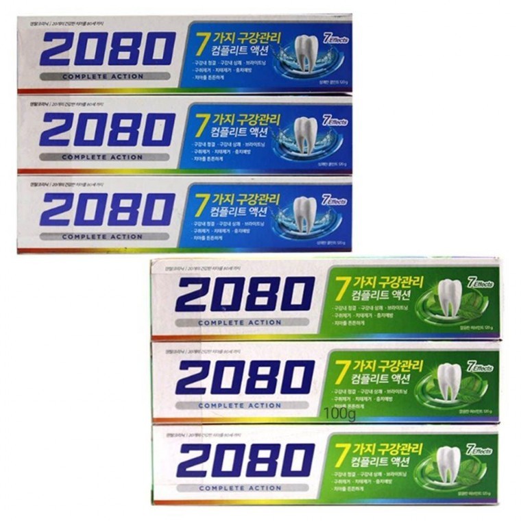 ยาสีฟัน 2080 Complete Action Cool กลิ่นเฮิร์บและมิ้นท์ 120g 3 ชิ้น