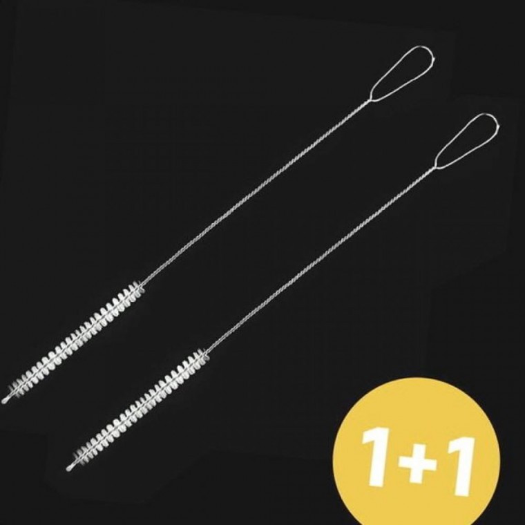 แปรงล้างหลอด 1+1 (ผลิตในประเทศ) แปรงล้างหลอด ทำความสะอาดซอกเล็กๆ