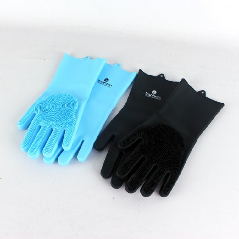 ถุงมือซิลิโคน สีดำ ถุงมือยางซิลิโคนอเนกประสงค์