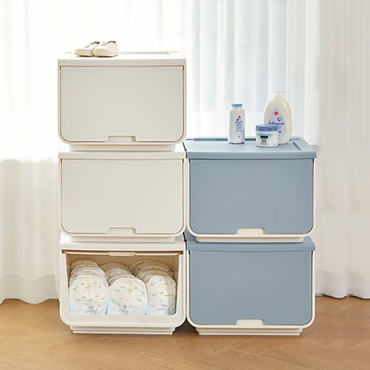 กล่องเก็บของ Lumax Cube แบบประตูบานเลื่อน สำหรับเสื้อผ้าและของเล่น
