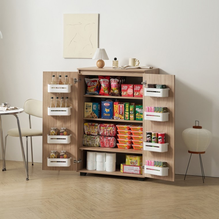 C31320 ตู้เก็บของอเนกประสงค์ Pantry บานคู่ ความจุสูง 3 สี