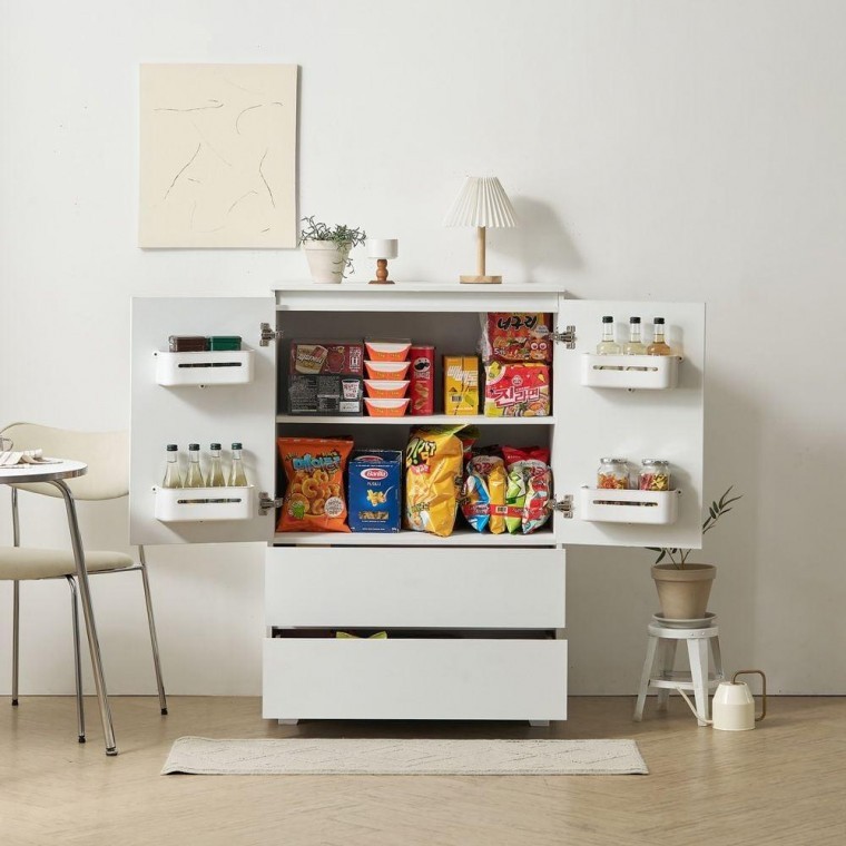 ตู้เก็บของอเนกประสงค์ Pantry 2 ลิ้นชัก ความจุสูง 3 สี