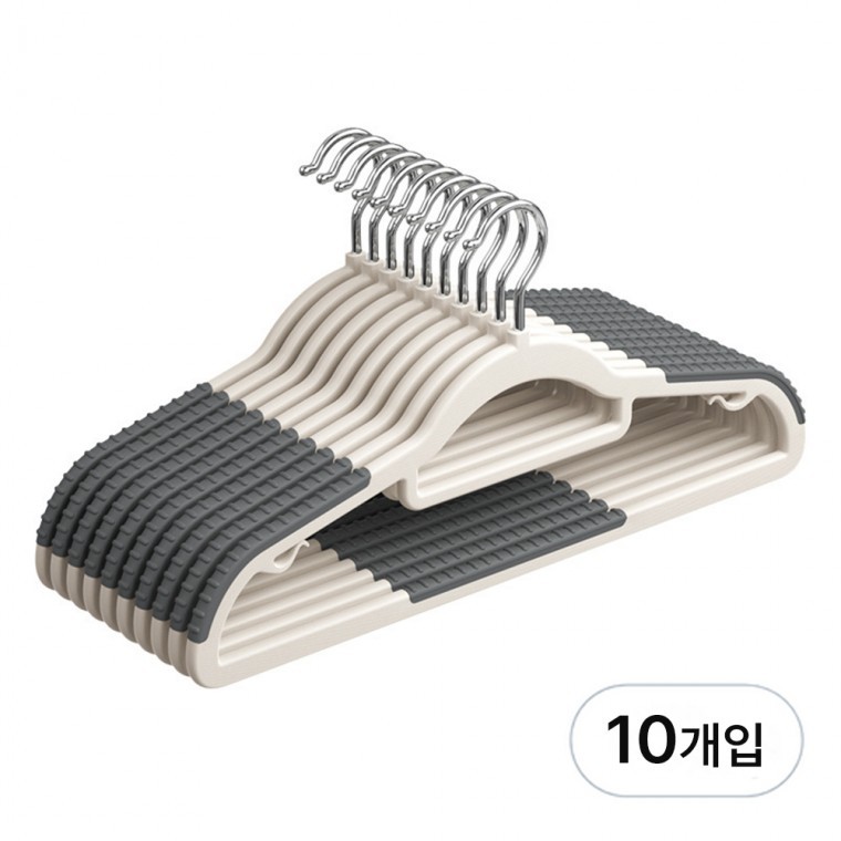 (Forward Tech) ไม้แขวนเสื้อกันลื่นแบบหมุนได้ ป้องกันไหล่เสียรูป 10 ชิ้น/ชุด