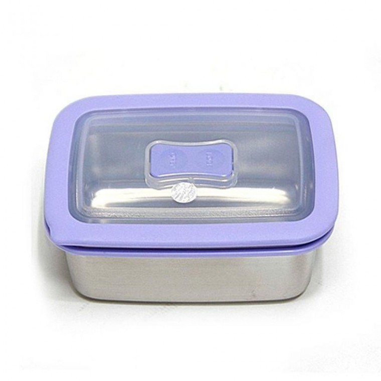 กล่องสเตนเลส Stain Lock Plus ทรงสี่เหลี่ยมผืนผ้า No. 4 (570 มล.) (พร้อมปุ่มกด One-Touch) (เครื่องครัว)