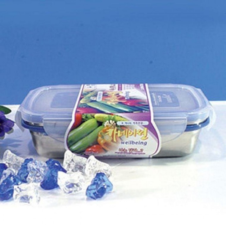 กล่องสเตนเลส Stain Lock ทรงสี่เหลี่ยมจัตุรัส No. 5 (560 มล.) (สำหรับเก็บอาหาร) (เครื่องครัว)