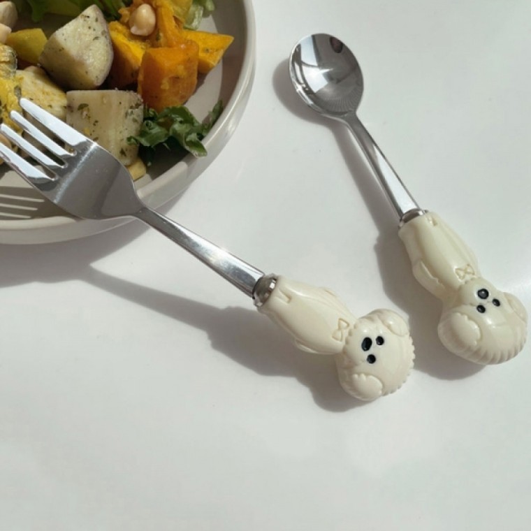 ชุดช้อนส้อม Torry the Bichon (สีงาช้าง)