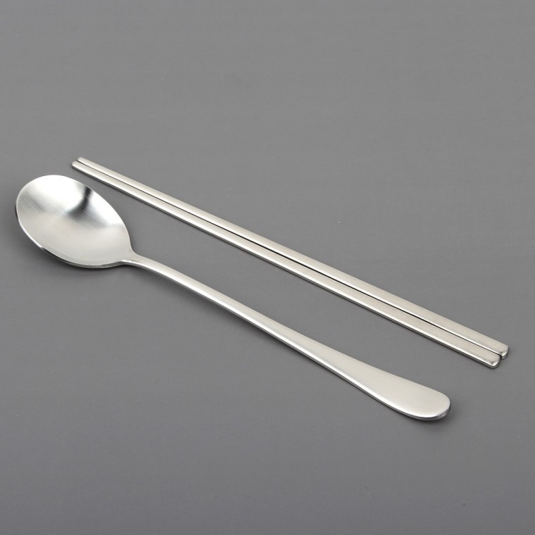 ชุดช้อนตะเกียบ Marble Satin Plain 1 คู่ (สำหรับ 2 คน)