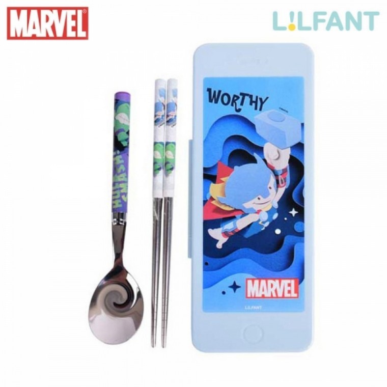 ชุดช้อนตะเกียบพกพา Liffon Marvel Smart Phone Vacuum (Avengers)