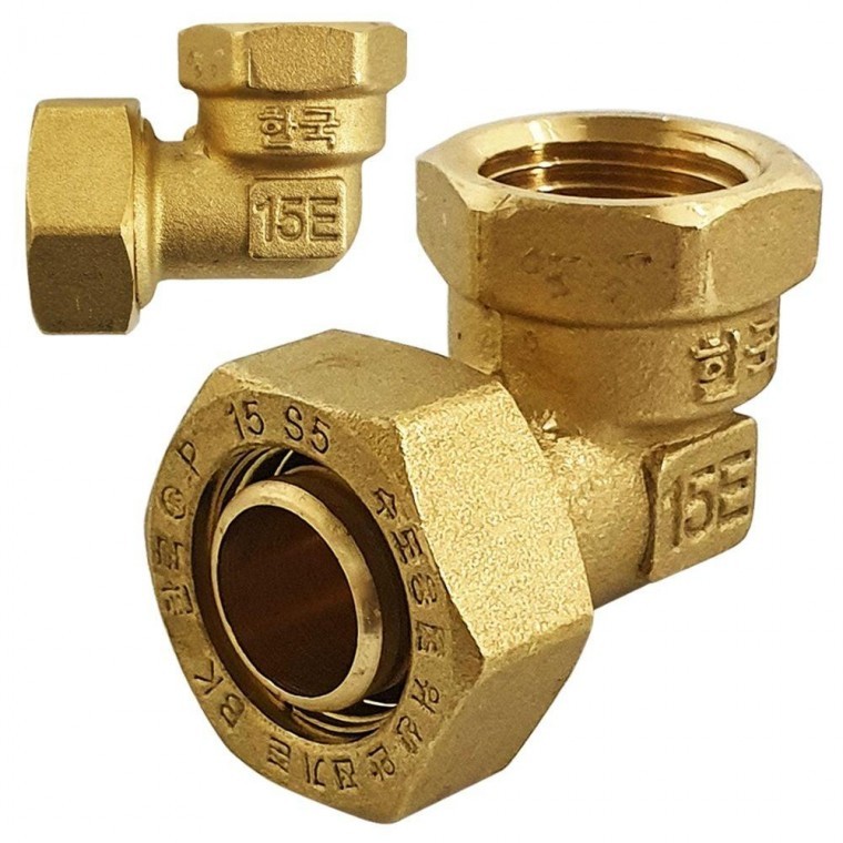 ข้อต่อทองเหลือง Kotek ข้อศอกด้านใน (W-6854) 15A สำหรับเชื่อมต่อท่อ XL