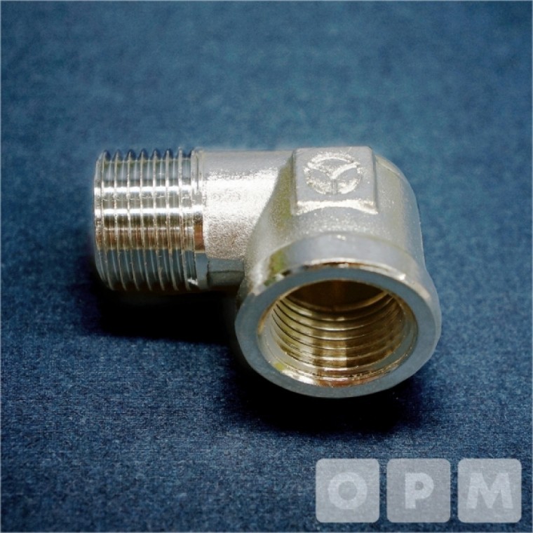 ข้อต่อประปา OPM Chrome Service Nipple 15A x 90 องศา