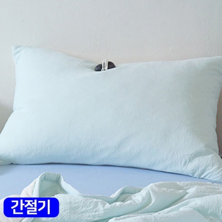 ปลอกหมอน Happy Pini Momo Soft Micro ใยข้าวโพด สำหรับฤดูเปลี่ยนผ่าน 50x70 ซม. (สีแอปเปิ้ลมินต์) (ไม่รวมไส้หมอน)