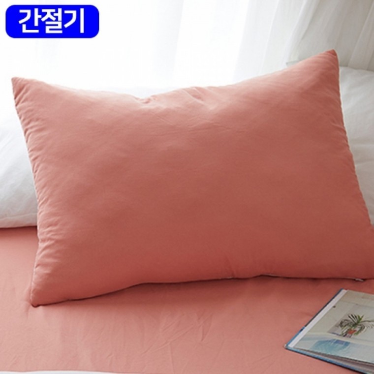 ปลอกหมอน Happy Pini Momo Soft Micro ใยข้าวโพด สำหรับฤดูเปลี่ยนผ่าน 50x70 ซม. (สีแอปริคอท) (ไม่รวมไส้หมอน)