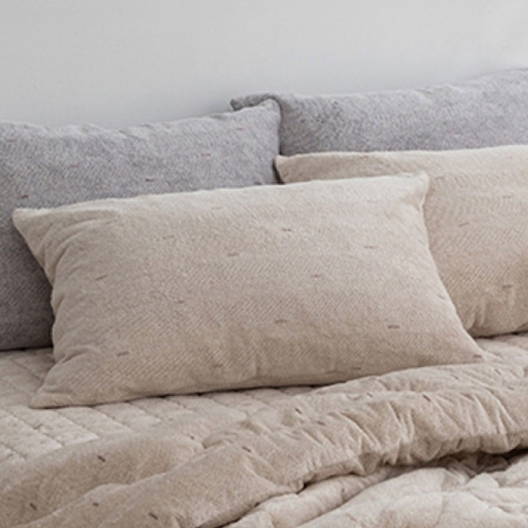 ปลอกหมอน Happy Pini Bebe Reversible Microfiber 50x70 ซม. (สีเบจ) (ไม่รวมไส้หมอน)
