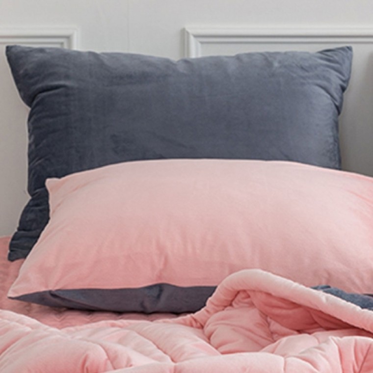 ปลอกหมอน Happy Pini Billy Reversible Microfiber 50x70 ซม. (สีชมพู) (ไม่รวมไส้หมอน)