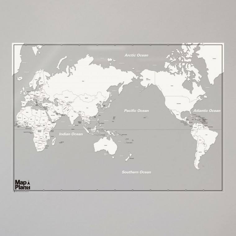 แผนที่โปร่งใสเขียนแล้วลบได้ - Map Planner แผนที่โลก