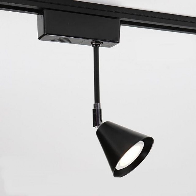 โคมไฟรางปลายแหลม 10 สำหรับ LED โดยเฉพาะ สีดำ