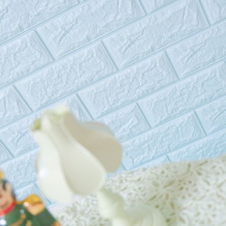 โฟมบล็อกแบบม้วนมีกาวในตัว Magic Clean สีฟ้าพาสเทล 100 ซม. x 20 ม. (1 ม้วน)