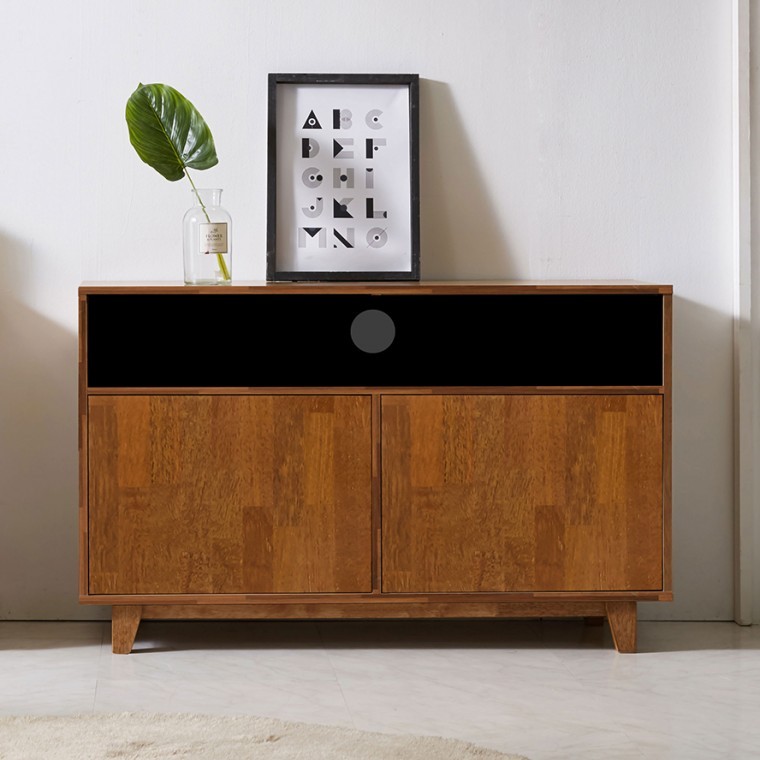 ตู้เก็บของโต๊ะข้างเตียง LPM Merbau ไม้แท้ Big Picture Furniture Silomut 800 (เก็บค่าขนส่งปลายทาง)