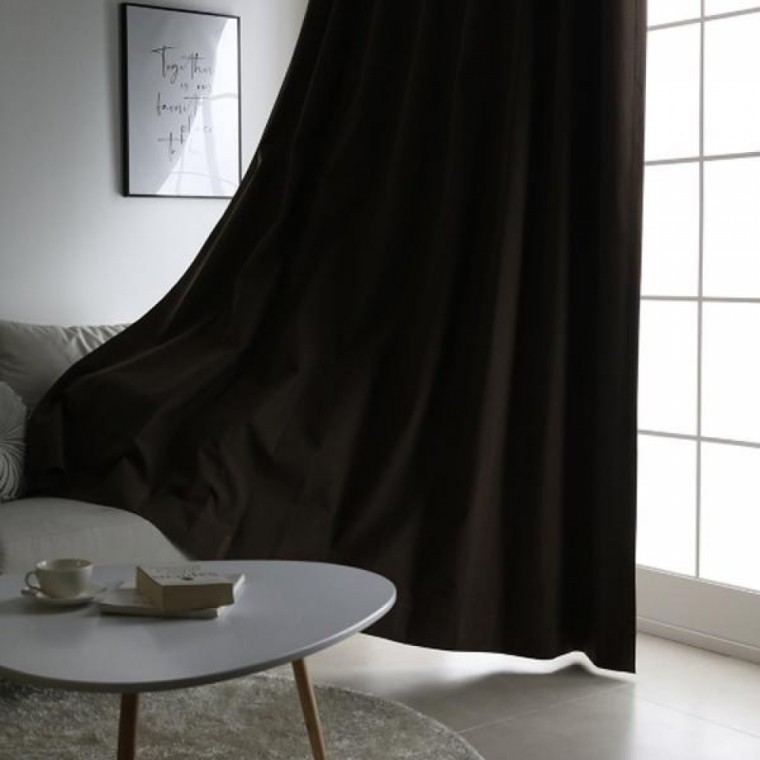 ม่านทึบแสง Nabian สีมอคค่า จีบผีเสื้อ 75x230 ซม. (1 ผืน)