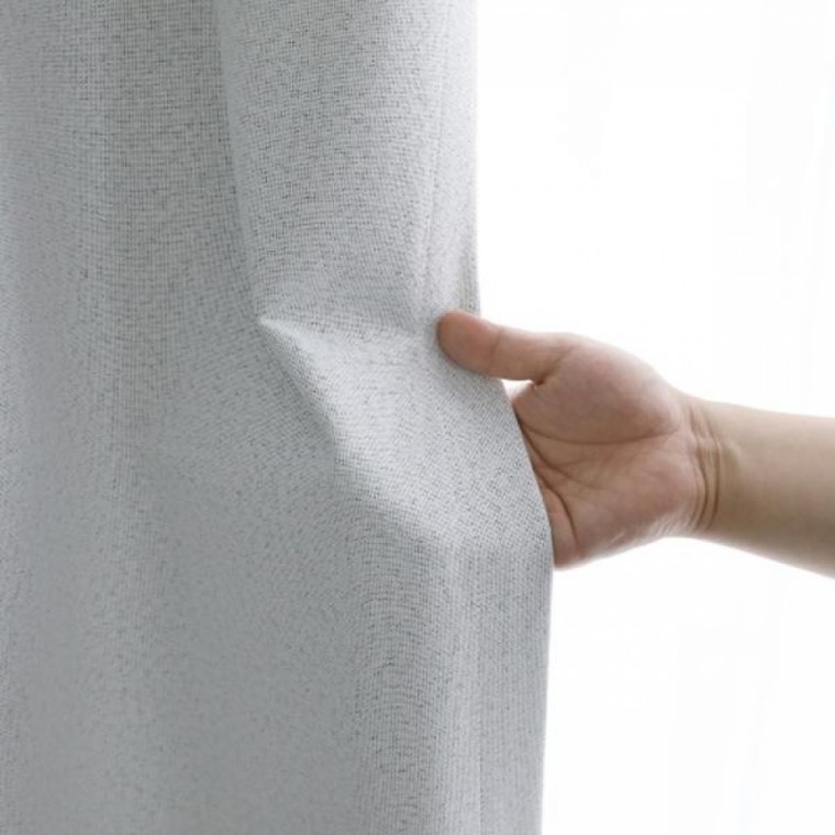 ม่านทึบแสง Nabian สีเทาอ่อน จีบผีเสื้อ 75x230 ซม. (1 ผืน)