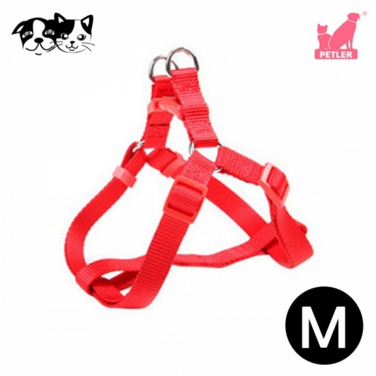 เพ็ตเลอร์ สายรัดอกคลาสสิก สีแดง (M)