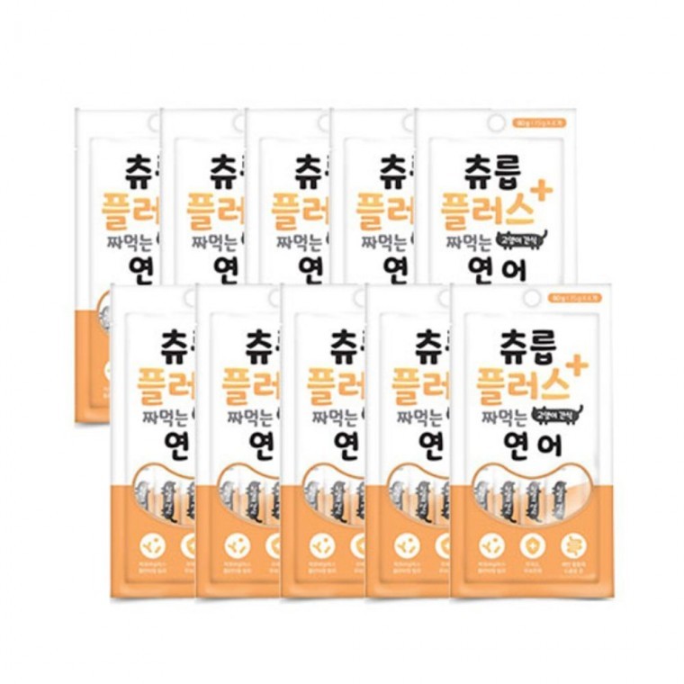 ชูรุบ ปลาแซลมอนบดพร้อมทาน 60g 10 ชิ้น ขนมแมว