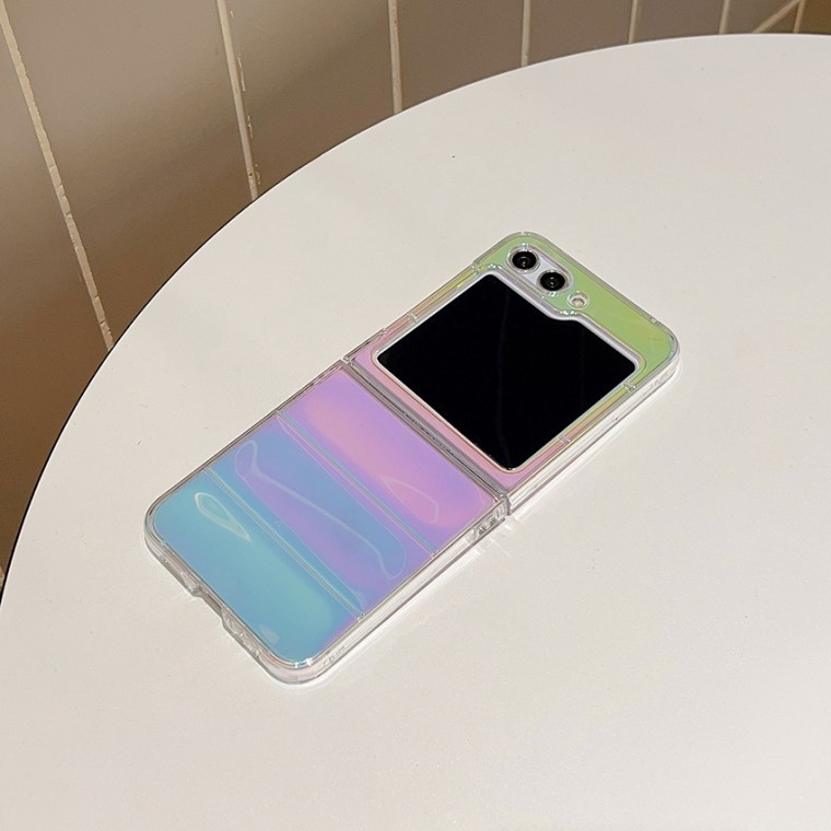 เคส Z Flip Gradient Laser Aurora สำหรับ Galaxy Z Flip3 Z Flip4 Z Flip5 Z Flip6