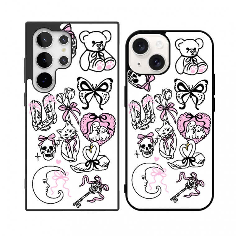 เคส Beautiful Things Ribbon Bumper สำหรับ iPhone 16 15 14 13 12 Pro Pro Max Galaxy S25 S24 S23 S22 S21