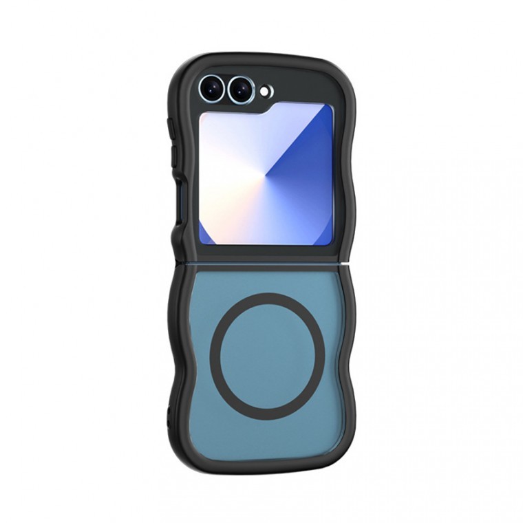 เคส Z Flip Magsafe Wave Skin TPU สำหรับ Galaxy Z Flip6 Z Flip5 Z Flip4 Z Flip3