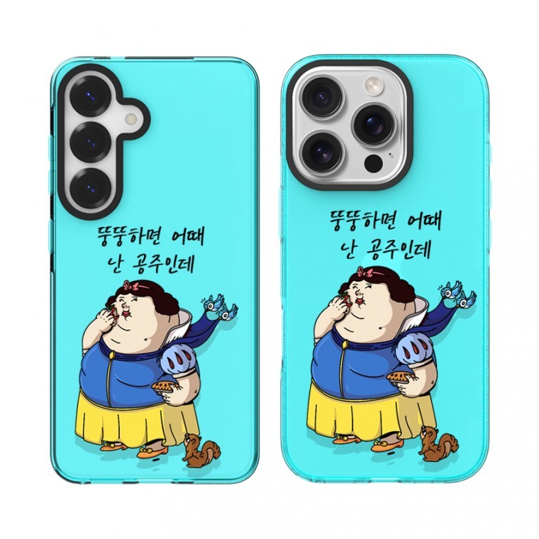 เคส Fat Princess Jelly Bumper สำหรับ Galaxy S25 S24 S23 S22 S21 iPhone 16 15 14 13 Pro Pro Max