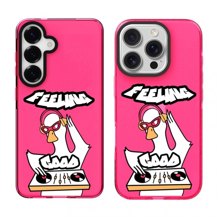 เคส DJ Duck Jelly Bumper สำหรับ iPhone 16 15 14 13 Pro Pro Max Galaxy S25 S24 S23 S22 S21